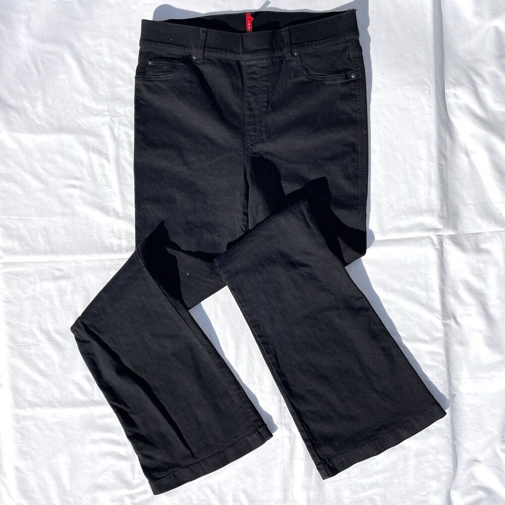 SPANX Black Flare Wide Leg Jeans